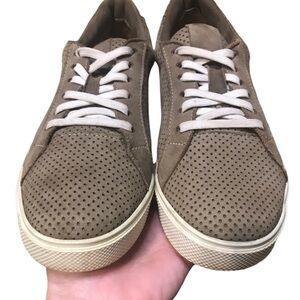 Kaanas Perforated Suede Sneakers in Brown Size 7 1/2